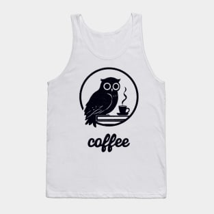 Books Coffee And Owl Tank Top